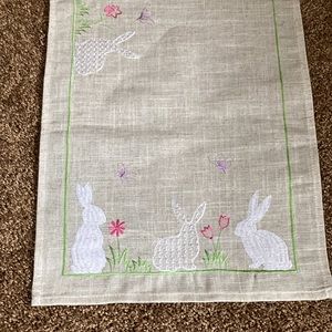 TABLE RUNNER EASTER. 14 X 70 inches. Light tan in color